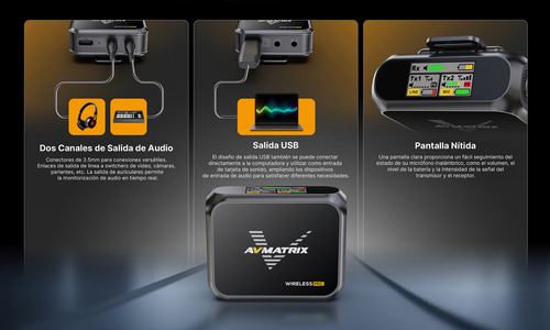 Sistema De Microfono Inalambrico Corbatero Profesional Avmatrix WM12