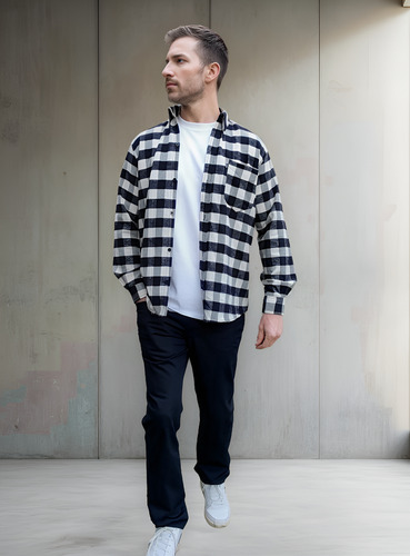 Camisa Leñadora Hombre Abrigada Cuadros