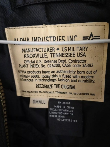 Campera Aviadora Alpha Industries Cwu-45 P/n Muy Buen Estado (Usado)