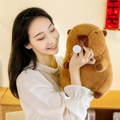 Peluche Juguete Capibara Carpincho Suave Varios Modelos 25cm Marrón Chicle