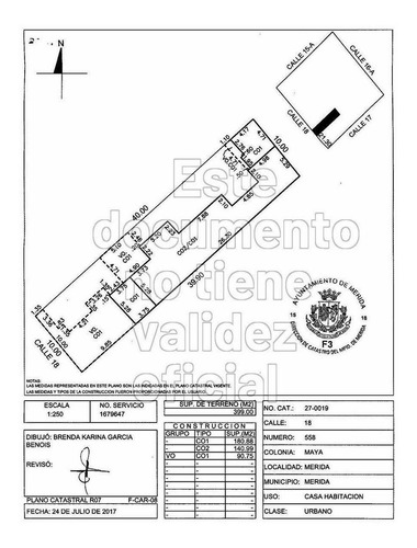 Imagen 3 de 3 de Terreno Con Construccion En La Colonia Maya Terreno En 18 #5
