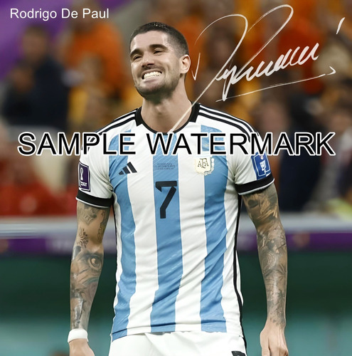 Rodrigo De Paul Qatar 2022 Foto Digital Firmada Ver Info