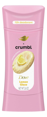 Dove Crumbl Deodorant Stick Crumbl Aluminum Free, 2.6 Oz Fragancia Lemon Glaze