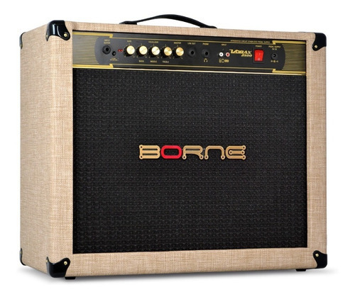 Cubo Amplificador Guitarra Vorax 12100 Borne Cor Palha