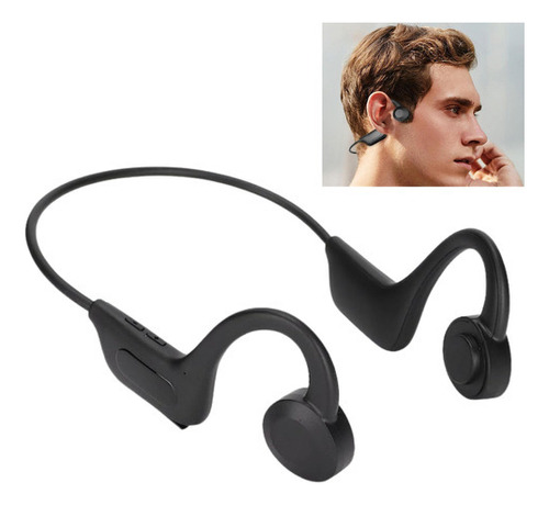Audífonos Inalámbricos Conducción Ósea Bluetooth Deportivos Color Negro