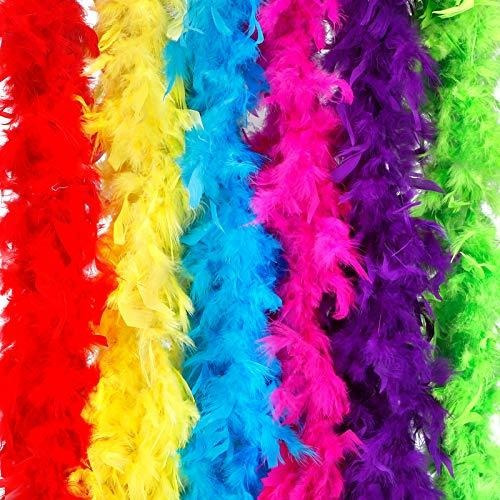 Coceca 6pcs 6.6 Pies De Boas De Pluma Colorida Para 8lnqw