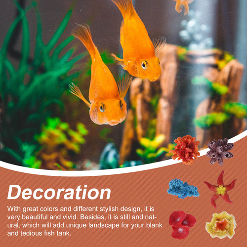 Ueetek, 6 Unidades, Multicolor, Decoración De Acuario, Estre