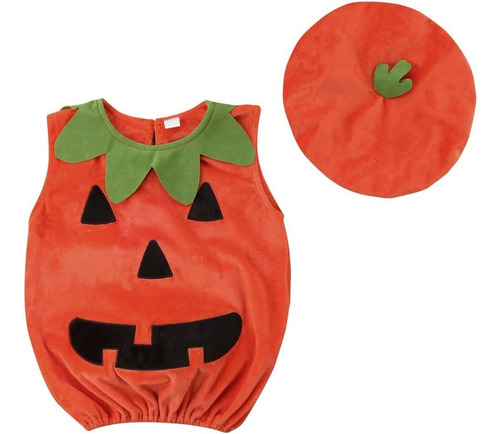 2022 Traje De Halloween For Bebé Y Niña, Traje De Calabaza