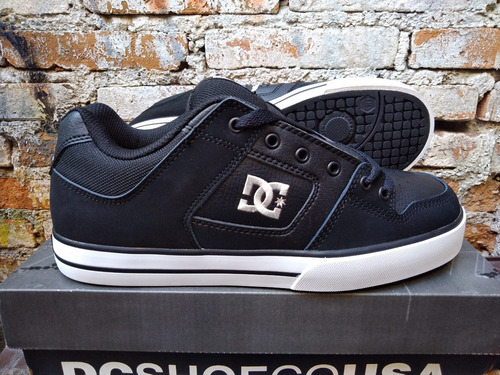 Imagen 5 de 10 de Tenis Dc Shoes Pure Black Black White Skate Hombre