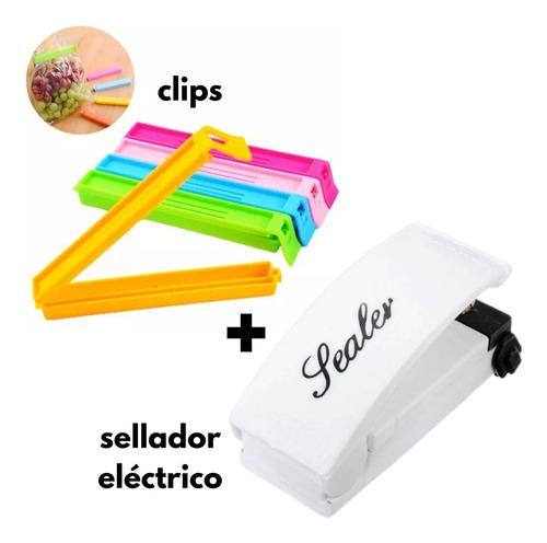 Set Clips Para Bolsas Y Sellador Eléctrico