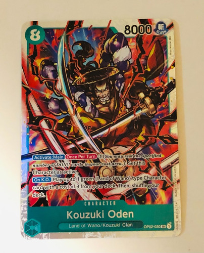 Kouzuki Oden Op02-030. Super Rare. One Piece.