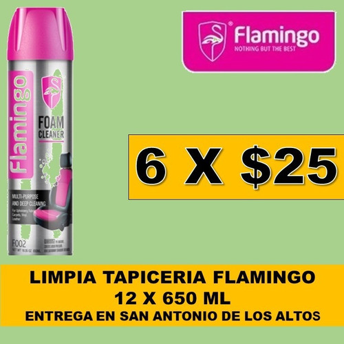 F002 Limpia Tapiceria Flamingo 12x650 Ml - 6 X $25