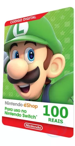 Cartao Eshop 100 Reais Nintendo Switch