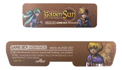 Sticker Para Game Boy Advance (gba) Diseño Golden Sun