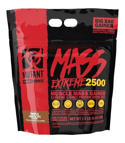 Gainer Mutant Mass Xxxtreme 2500 12lbs Ganador Peso Proteina