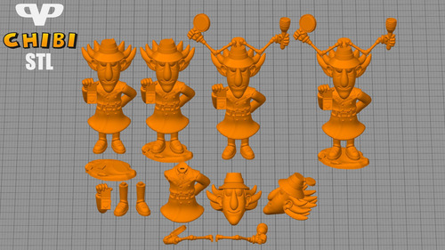 Imagen 3 de 3 de Escultura Coleccionable Inspector Gadget Chibi Para Chibi X