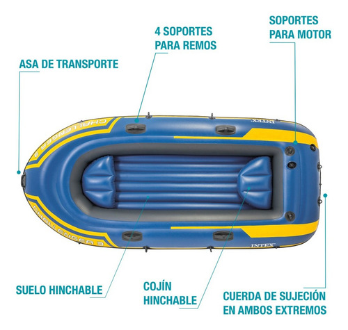 Lancha Inflable Intex Challenger™ 3 personas