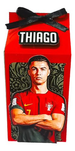 Milk Box 3d Cristiano Ronaldo Por 10 Unidades