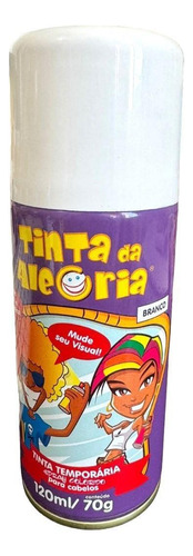 Maquiagem Capilar Tinta Da Alegria Cor Branco 120ml- 2un