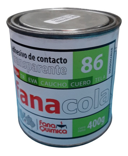 Adhesivo De Contacto Transparente Fana 86 X 750gr