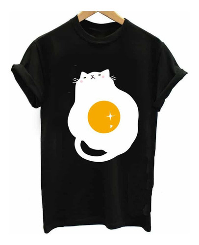 Playera Camiseta Lindo Gatito En Forma De Huevo Cat Egg 