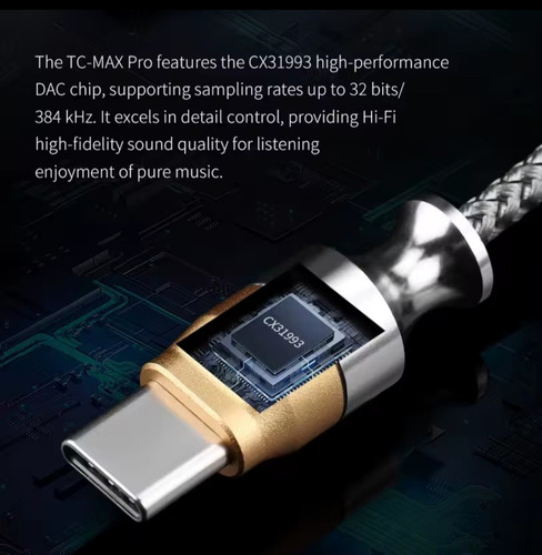 Dac Amplificador Para Audífonos Qkz Tc Max Black Negro 1 W