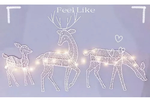M Manguera Led Rena Macho Frame Con Movimiento Navideño × 3