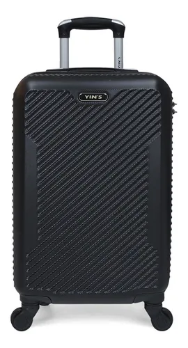 Mala Pequena De Bordo Viagem 360 Rodinhas Rígida Cadeado Cor Pret...