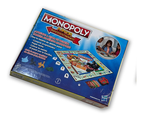 Imagen 3 de 4 de Juego de mesa Monopoly Junior Banco electrónico Hasbro E1842
