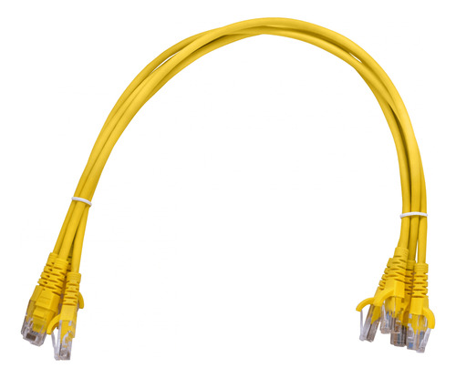 Linkmade 4un 50cm Cat6 Amarillo Lszh Cable Patch Inyectado 4