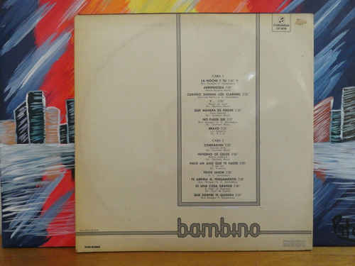 Vinilo Lp Disco Bambino - La Noche Y Tu (1973) En Olivos Zwt (Usado)