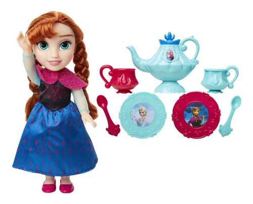 Muñeca Princesa  Anna Y Juego De Té Frozen