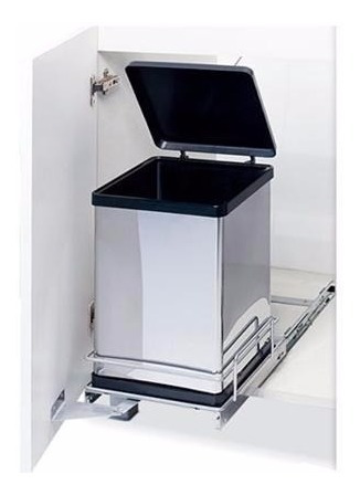 Imagen 2 de 4 de Cubo Para Residuos Fark 2001/ac Acero Inox. 10l. Correderas
