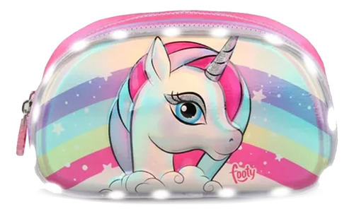 Cartuchera Canopla Footy Unicornio 2 Cierres Luz Jeg F21002