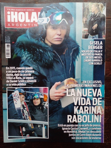 Revista Hola Argentina N 351 1/8/17 Rabolini Beckham Lady Di