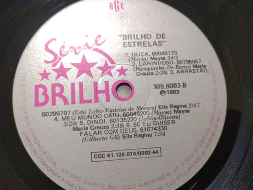 Lp Brilho Das Estrelas - Maysa Elis Regina Maria Creusa Estandar (Usado)