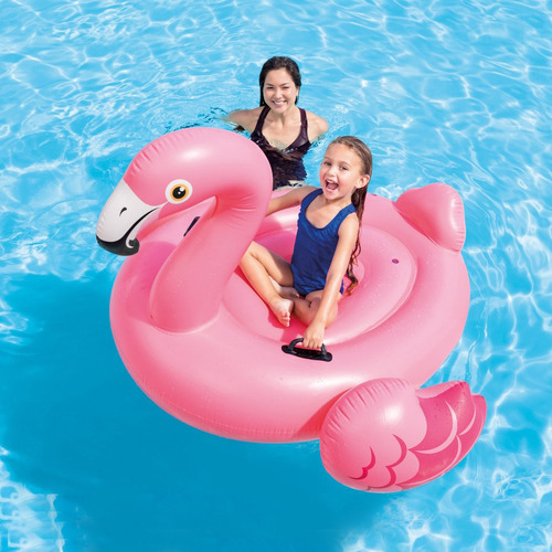 Flamingo Salvavidas Inflable Alberca 142x137 Cm Intex 57558 Rojo