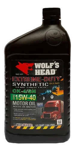 Aceite 15w40 Semisintetico Wolf Head