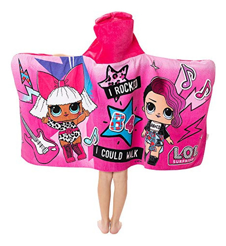 Toalha De Banho Com Capuz Wrap L.o.l. Surprise! Rosa De Algo