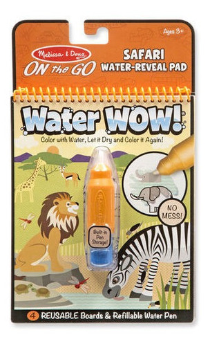 Libro Para Pintar Con Agua Safari