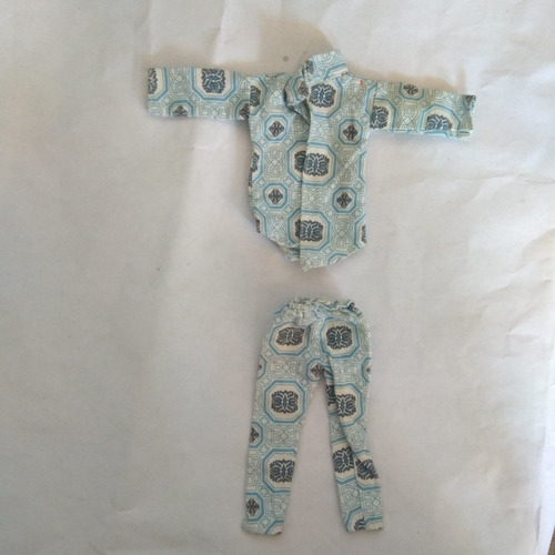 Barbie Conjunto Ropa Camisa Pantalón Pijama Traje Por Pieza (Usado)
