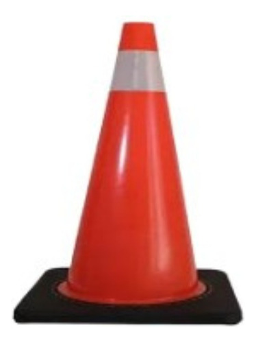 Cono De Vialidad De Seguridad Naranja Con Base Negra 71 Cms