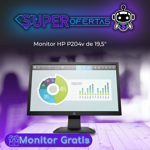 Computador Cpu Hp I3 + 8gb Ram + 1tb + 128ssd + Monitor Hp