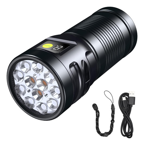 Linterna Led Siuyiu Para Deporte  C/tirante Negra