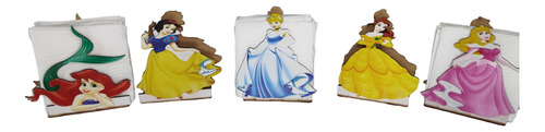 Servilletero, Princesas Disney 6 Pzs Madera Mdf