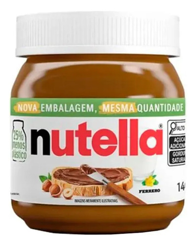 Creme De Avelã Nutella 140g - Kit Com 5 Potes