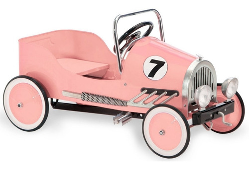 Carro De Pedales P/ Niños Retro Rosa Morgan Cycle  De Acero