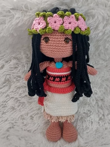 Moana Amigurumi Em Crochê