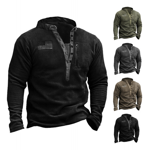 Chamarra Tipo Cárdigan Para Hombre, Sudadera Rams