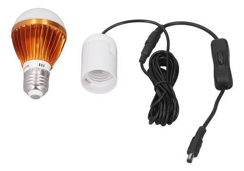 Bombilla Solar E27 En Espiral Led Blanca Para Tienda De Camp